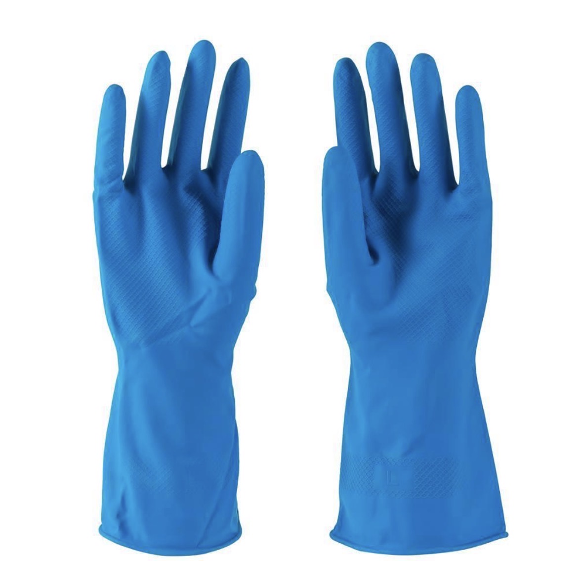 Rubber Gloves Blue Large| Long Sleeve Household Washing Up Kitchen Cleaning