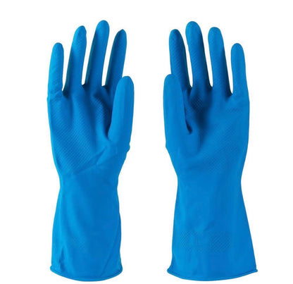 Rubber Gloves Blue Large| Long Sleeve Household Washing Up Kitchen Cleaning