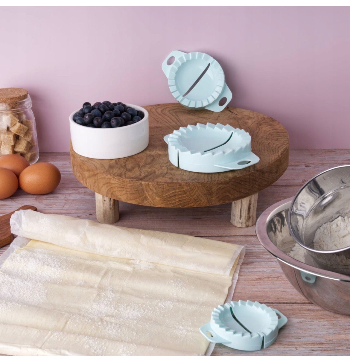 3 Dumpling Molds Pastry Press Dough Dimsum Maker Set Empanada Mold Pie Pastry