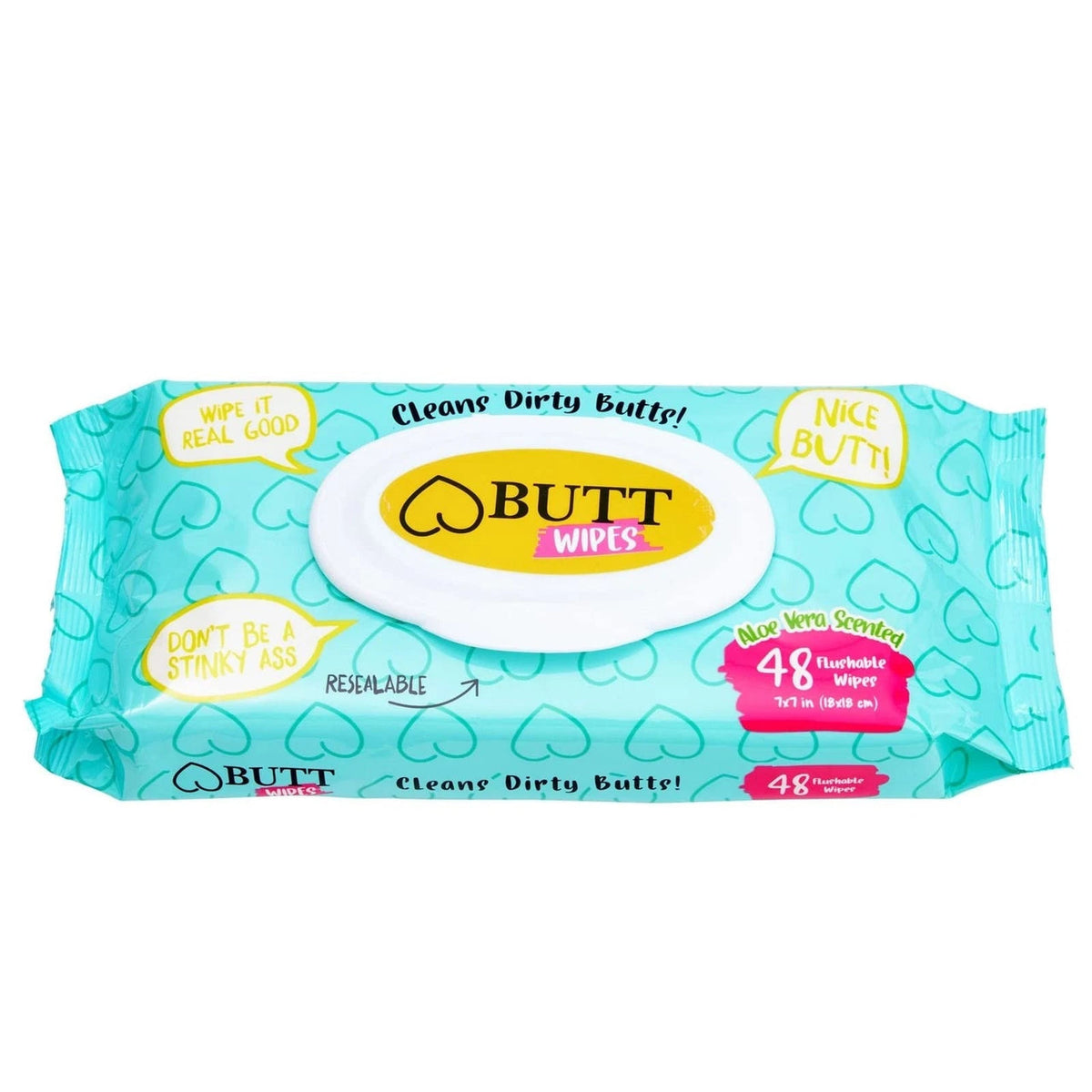 Flushable Aloe Vera Butt Wipes - 48 wipes 1 pack