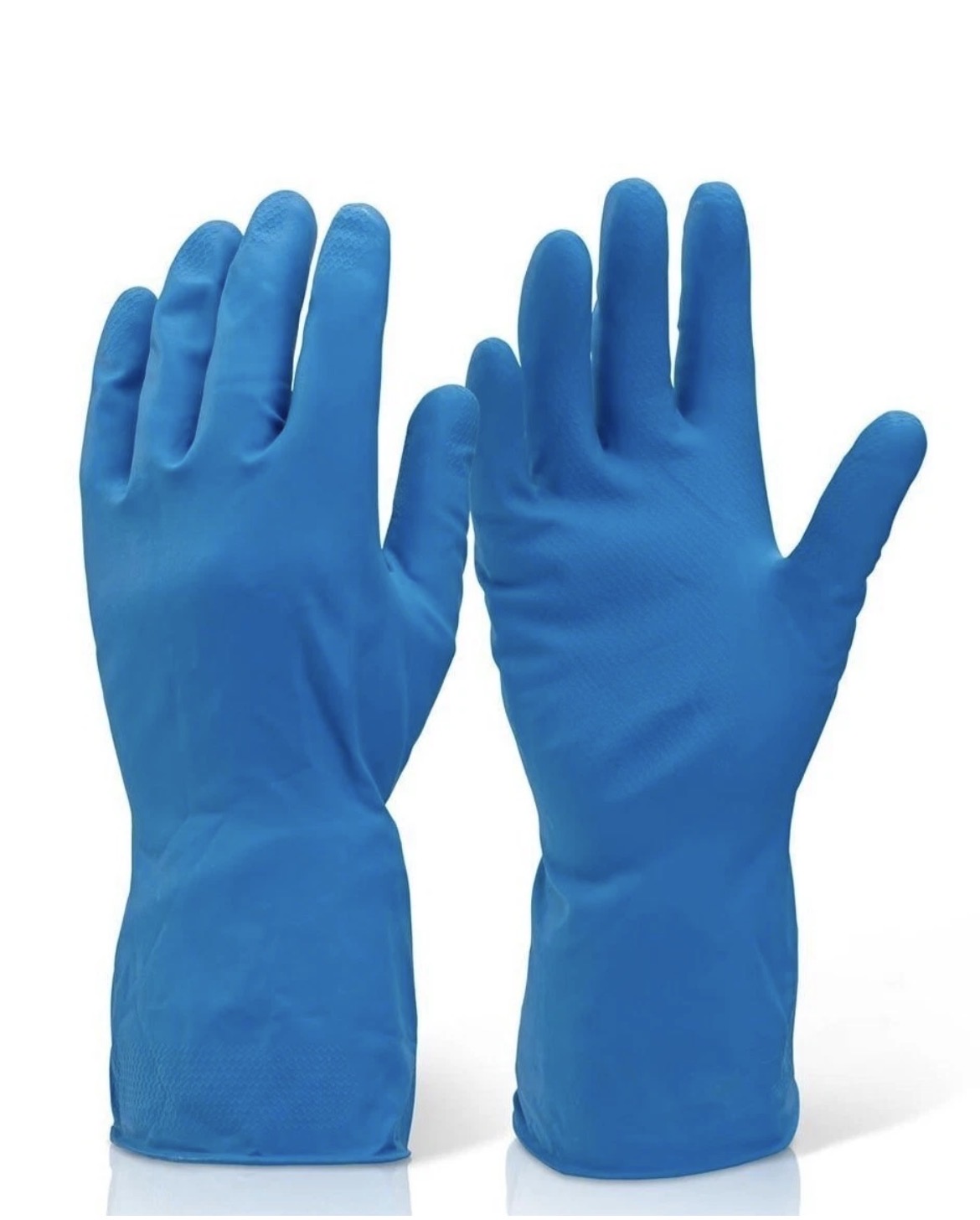 Rubber Gloves Blue Large| Long Sleeve Household Washing Up Kitchen Cleaning