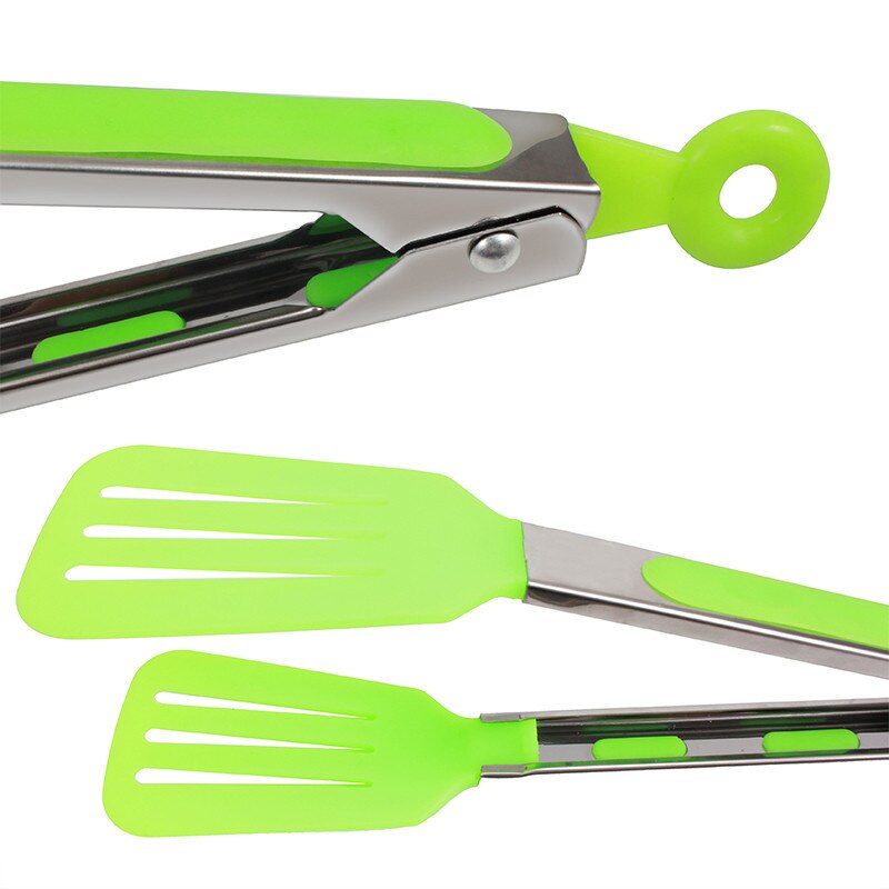 Nylon Non-Stick Kitchen Tongs Stainless Steel pack of 2