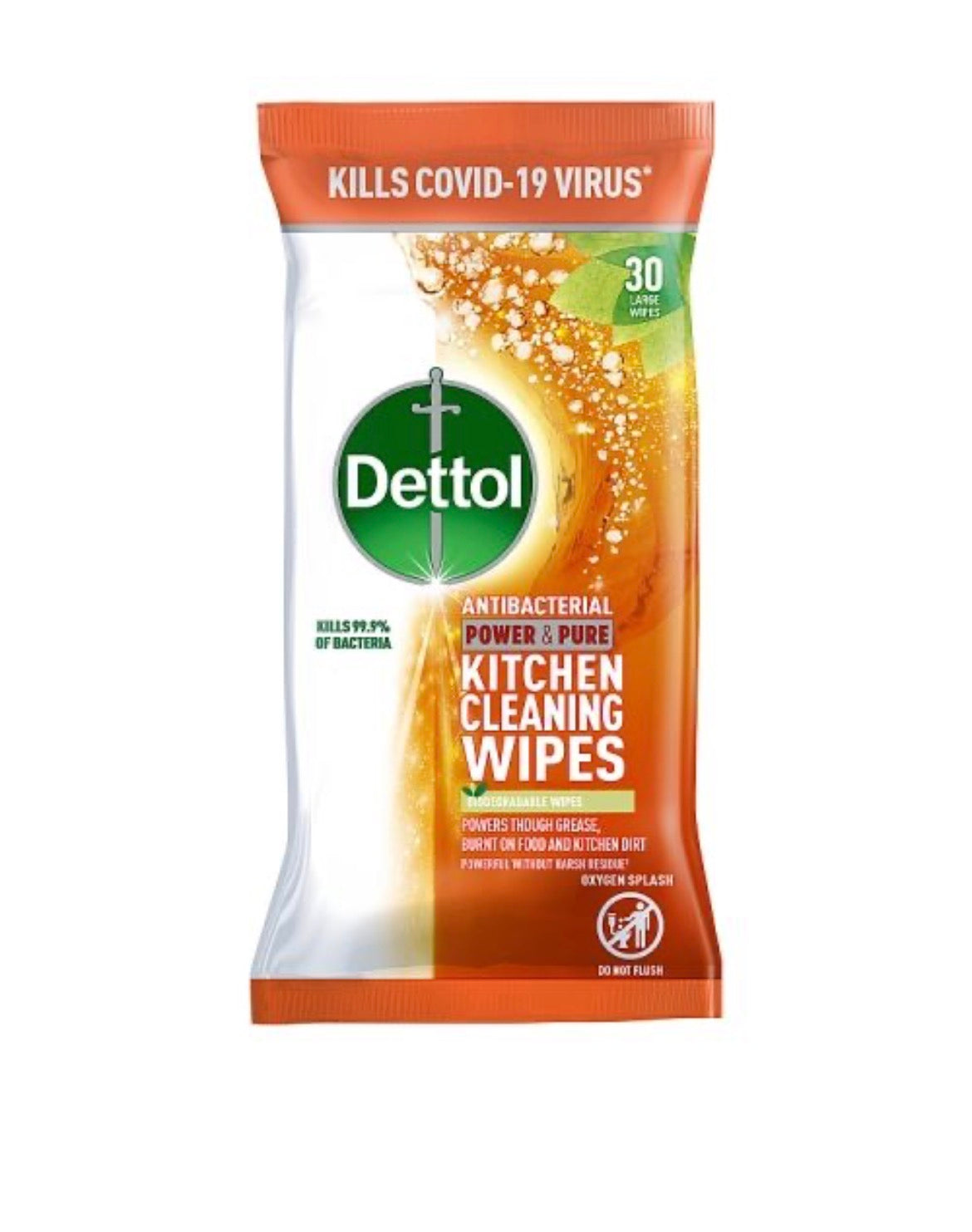 Dettol Kitchen Cleaning Wipes 30 pack bundle of 3